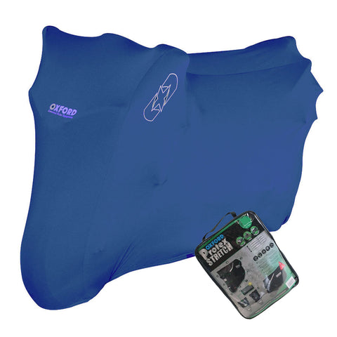 SWM RS500 R Oxford Protex Stretch CV179 Water Resistant Motorbike Blue Cover