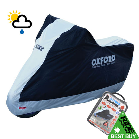 PIAGGIO TYPHOON 50 Oxford Aquatex CV200 Waterproof Motorbike Black & Silver Cover