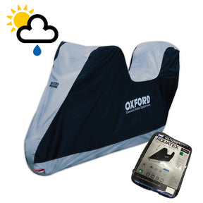 SYM SYMBA 100 Oxford Aquatex Top Box CV201 Waterproof Motorbike Black & Silver Cover