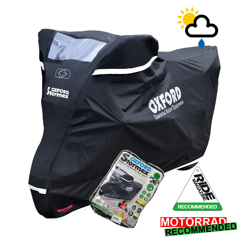 KAWASAKI ZXR400 Oxford Stormex CV331 Waterproof Motorbike Black Cover