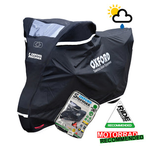 Benelli TRK502 Oxford Stormex CV331 Waterproof Motorbike Black Cover