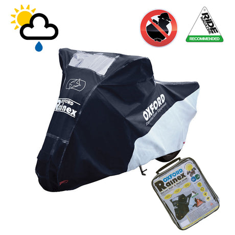 APRILIA TUONO V4 1100 FACTORY Oxford Rainex CV504 Waterproof Motorbike Silver & Black Cover