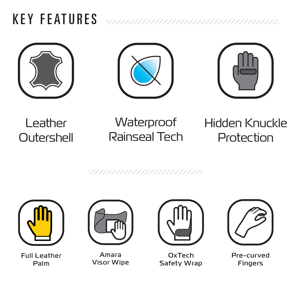 Oxford Women's Calgary 1.0 Gloves Stealth Black Leather