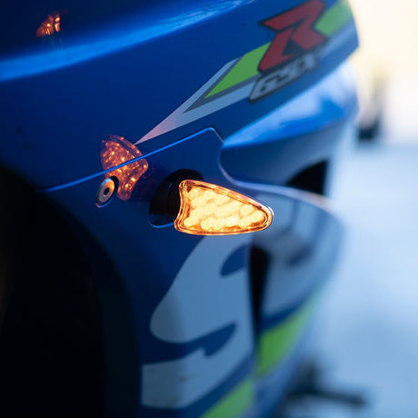 Mondial Upto 750Cc Oxford Arrow Mini LED Motorcycle Motorbike Indicators Long Stem Front Rear EL339