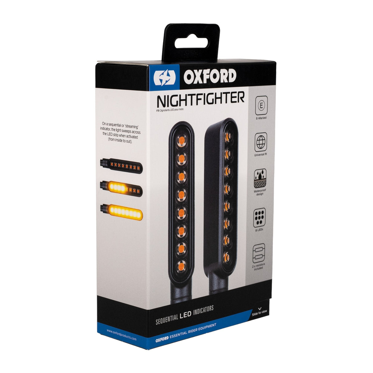 Triumph Street Triple R Oxford Nightfighter Sequential LED Motorcycle Motorbike Indicators Front Or Rear EL363