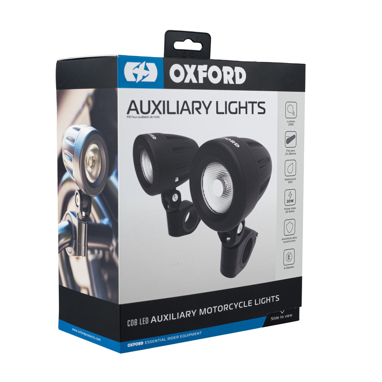 Honda C90 Motorcycle Motorbike Adventure Auxiliary DRL LED Lights Headlights Fits 22-28mm Bars EL380