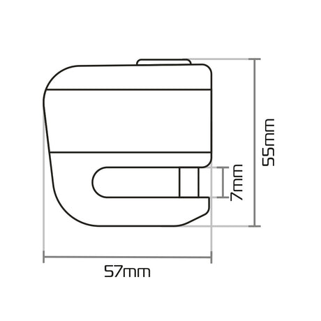 Zontes Phantom S250 Oxford Micro XA5 Motorcycle Motorbike Alarm Disc Lock Yellow Black LK213