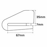 Honda C95 Oxford LK217 Alpha XA14 Motorcycle Alarm Motorbike Disc Lock Yellow