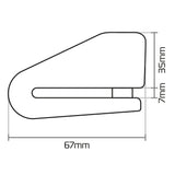 Suzuki Dl650 V-Strom Sports Oxford LK218 Alpha XA14 Motorcycle Alarm Motorbike Disc Lock Black