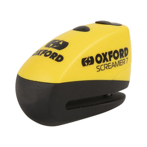 Honda C95 Oxford LK290 Screamer 7 Disc Lock Alarm Motorcycle Motorbike Security Yellow Black