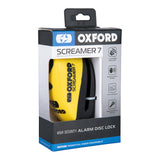 Yamaha Xjr1300 Oxford LK290 Screamer 7 Disc Lock Alarm Motorcycle Motorbike Security Yellow Black