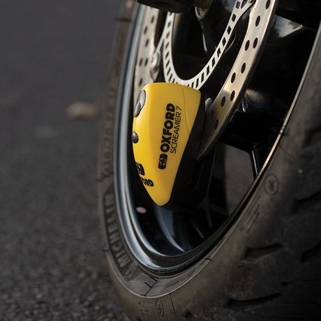 Ducati 1299 Panigale Oxford LK290 Screamer 7 Disc Lock Alarm Motorcycle Motorbike Security Yellow Black