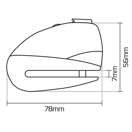 Honda C95 Oxford LK290 Screamer 7 Disc Lock Alarm Motorcycle Motorbike Security Yellow Black