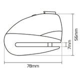 Kawasaki Ninja H2 Carbon Oxford LK290 Screamer 7 Disc Lock Alarm Motorcycle Motorbike Security Yellow Black
