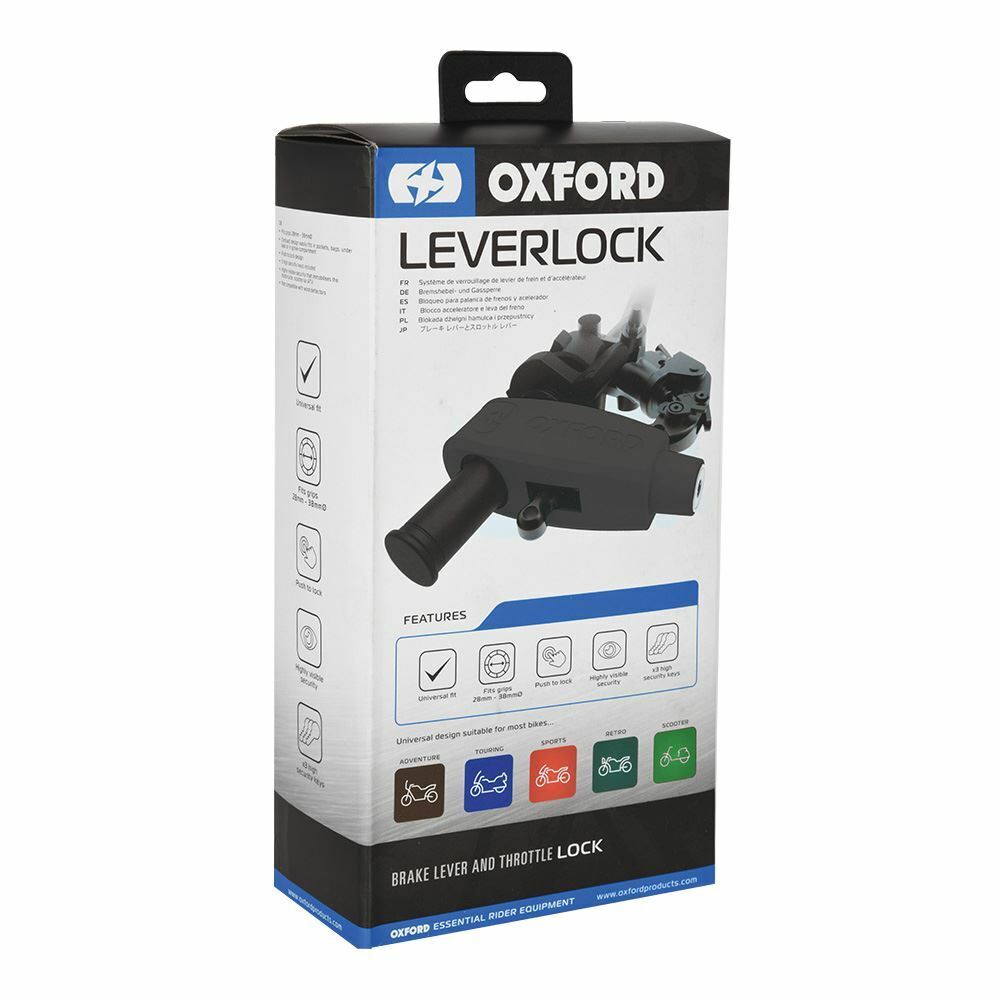 Honda Cb500X Oxford Leverlock Brake Lever Throttle Handlebar Motorcycle Motorbike Grip Lock Black LK300