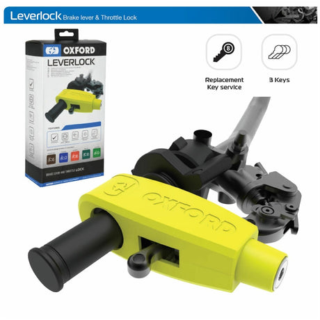 Yamaha Xmax 300 Oxford Leverlock Brake Lever Throttle Handlebar Motorcycle Motorbike Grip Lock Yellow LK301