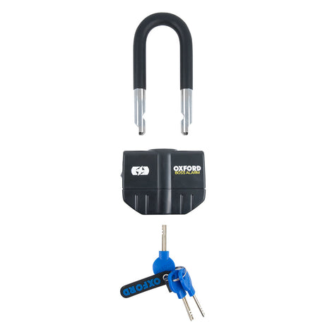 Suzuki Burgman 650 Oxford Boss LK484 Alarm 16mm Padlock Motorcycle Disc Lock 100db Black