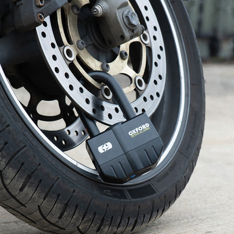 Honda C95 Oxford Boss LK484 Alarm 16mm Padlock Motorcycle Disc Lock 100db Black