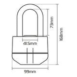 Piaggio Fly 125 Oxford Boss LK484 Alarm 16mm Padlock Motorcycle Disc Lock 100db Black