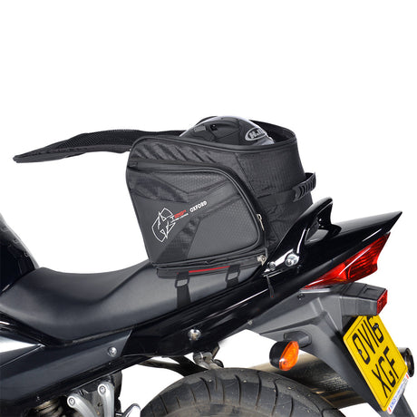 Honda C90 Oxford Universal T25R 25L Pillion Seat Tailpack Luggage Bag Motorcycle Mororbike Black OL338