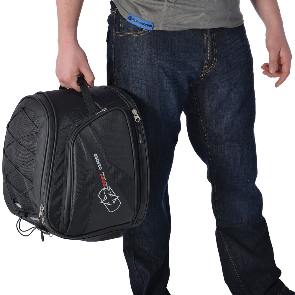 Aprilia Rs125 Oxford Universal T25R 25L Pillion Seat Tailpack Luggage Bag Motorcycle Mororbike Black OL338