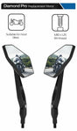 Triumph Tiger 800 Xr Pair Oxford Universal Diamond Pro Motorcycle Motorbike Rear View Mirrors Glass Right Left Side 10mm OX154