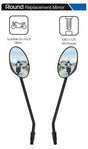 Suzuki Vs1400 Intruder Round Motorcycle Rear View Mirror Glass Left and Right Side Pair 10mm