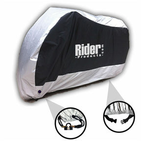 Suzuki Gsx1250F Rider Products RP101 Medium Waterproof Motorcycle Motorbike Outdoor Cover Silver Black