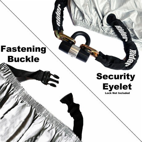 Ducati Multistrada 1200 Enduro Rider Products RP101 Medium Waterproof Motorcycle Motorbike Outdoor Cover Silver Black