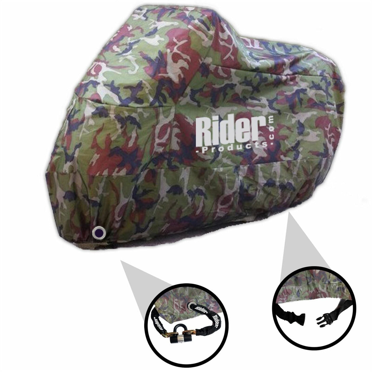 Honda Xl650V Transalp Rider Products RP301 Medium Waterproof Motorcycle Motorbike Outdoor Cover Camouflage