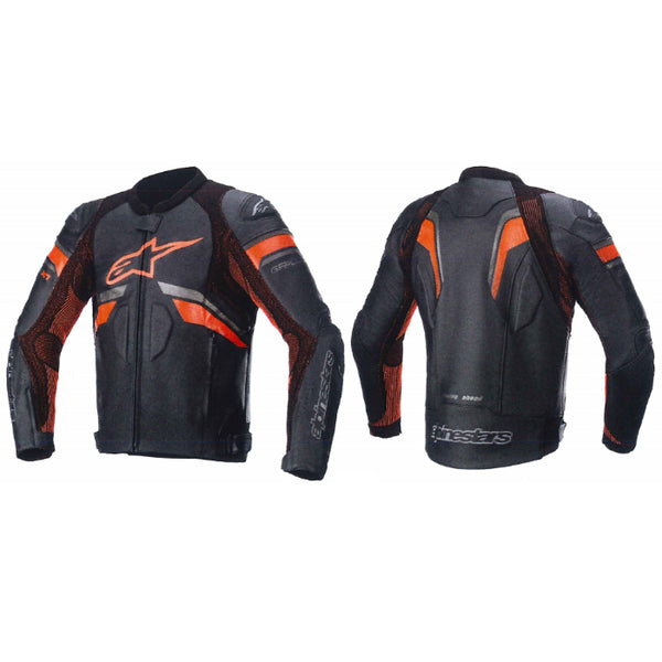 Alpinestars GP Plus R V3 Rideknit Leather Jacket Black/Red/Fluo